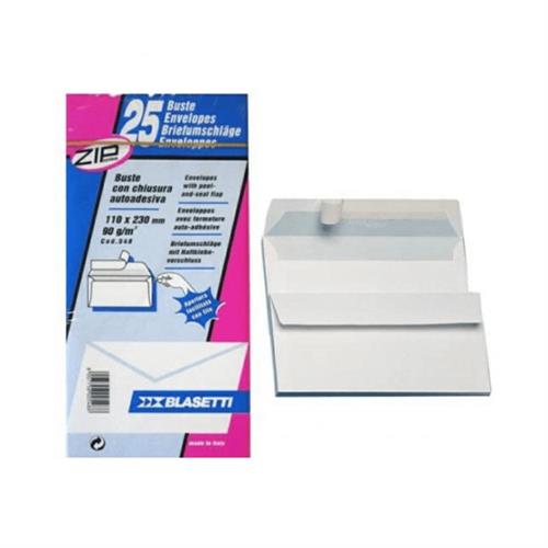 Blasetti buste per lettera 11x23 con strip, blister 40 pezzi
