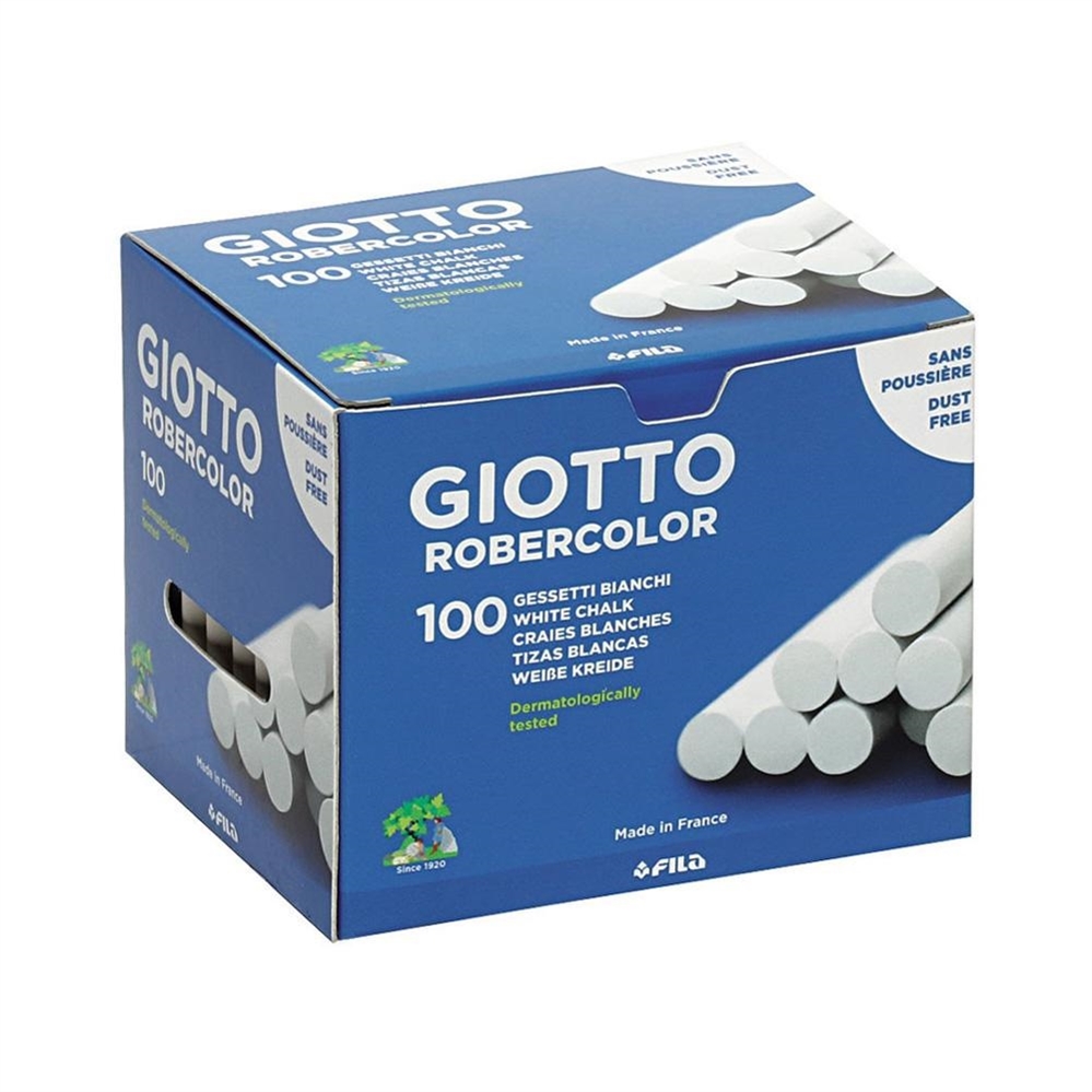 Giotto Robercolor Gessi bianchi, confezione da 100 pezzi