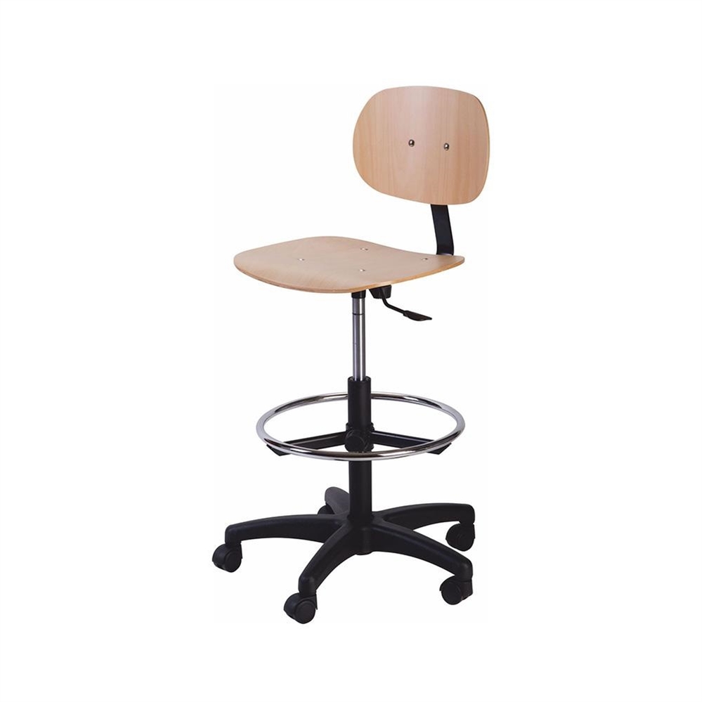Sgabello sedia disegnatore in faggio naturale ginger