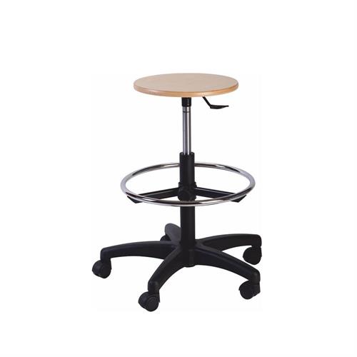 Sgabello sedia disegnatore in faggio senza schienale ginger