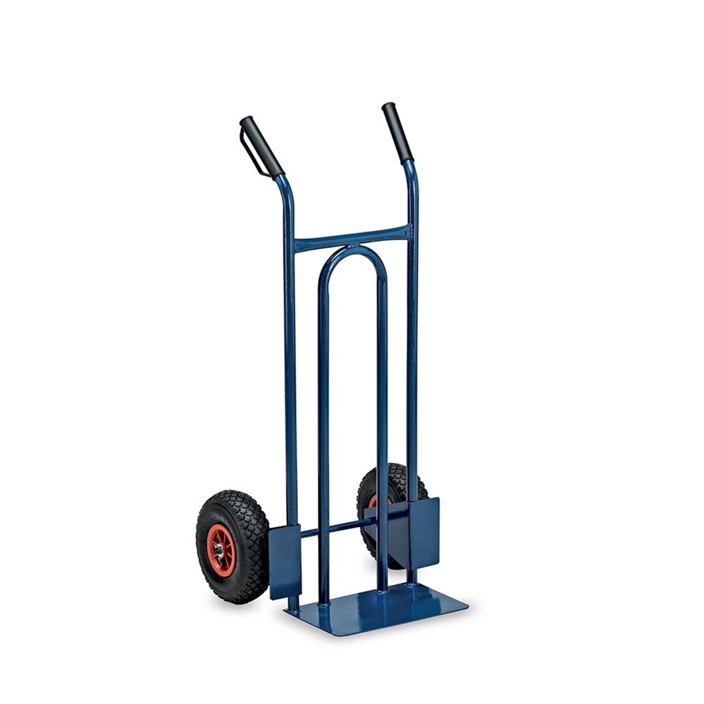 Carrello trasporto in acciaio, ruote pneumatiche, 200 kg
