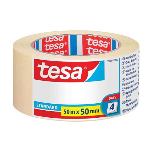Tesa© nastro in carta per mascheratura, 50x50 mt, crema
