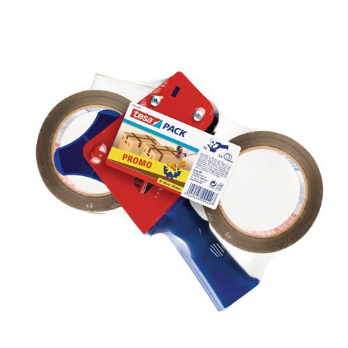 Tesa dispenser chiudipacco con 2 rotoli 50x66 mm avana
