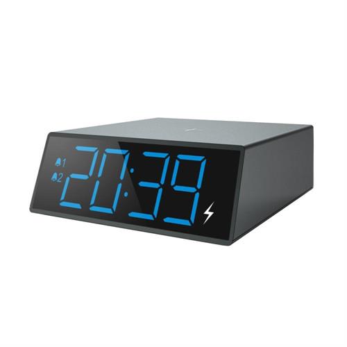 Orologio sveglia da tavolo con ricarica wireless smartphone