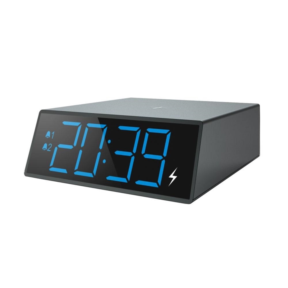 Orologio sveglia da tavolo con ricarica wireless smartphone