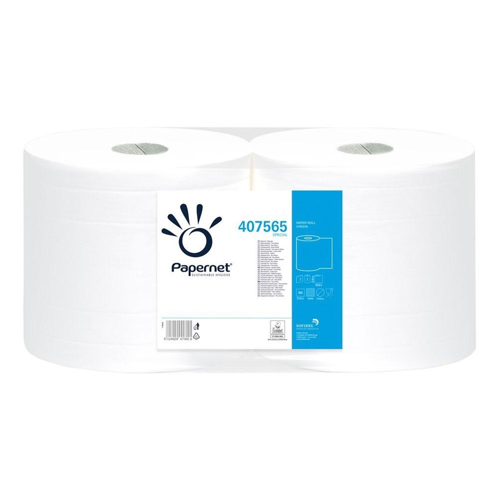 Papernet Coppia bobine industriali 180mt 800 strappi