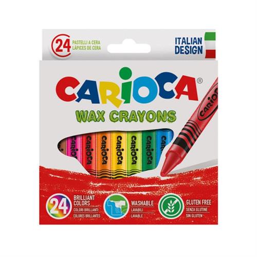 Carioca Pastelli a cera lavabili, confezione 24 pezzi