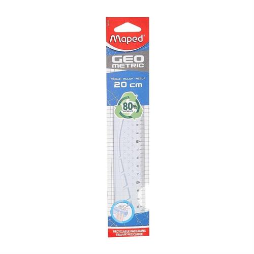 Maped Righello Geometric, 20 cm, Trasparente