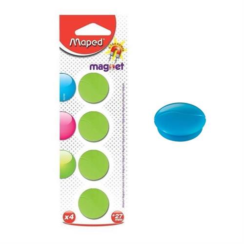 Maped Magneti rotondi colorati, diametro 27 mm, blister 4 pz