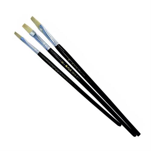 Giotto Set 3 pennelli punta piatta per acrilico e olio