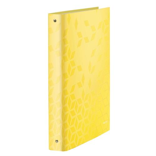 Leitz Wow Raccoglitore ad anelli 22x30, dorso 4 cm, Giallo