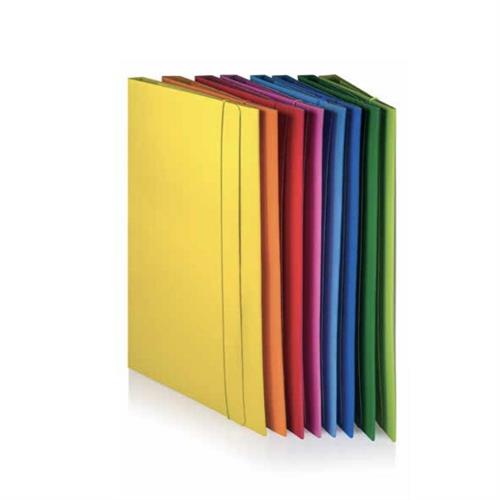Brefiocart Cartella con elastico 3 lembi, colori assortiti