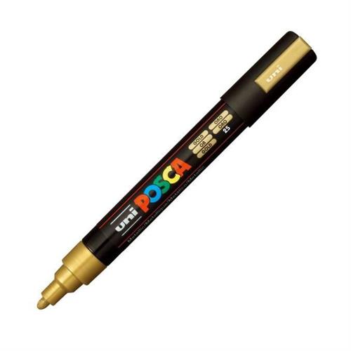 Uni Posca Marcatore Permanente Oro, punta tonda media
