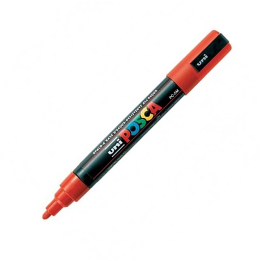 Uni Posca Marcatore Permanente Rosso, punta tonda media