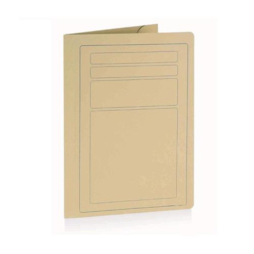 Brefiocart Cartellina a 3 lembi con stampa, Giallo, 50 pz