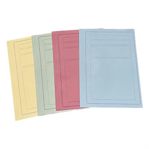 Brefiocart Cartellina a 3 lembi con stampa, Verde, 50 pz