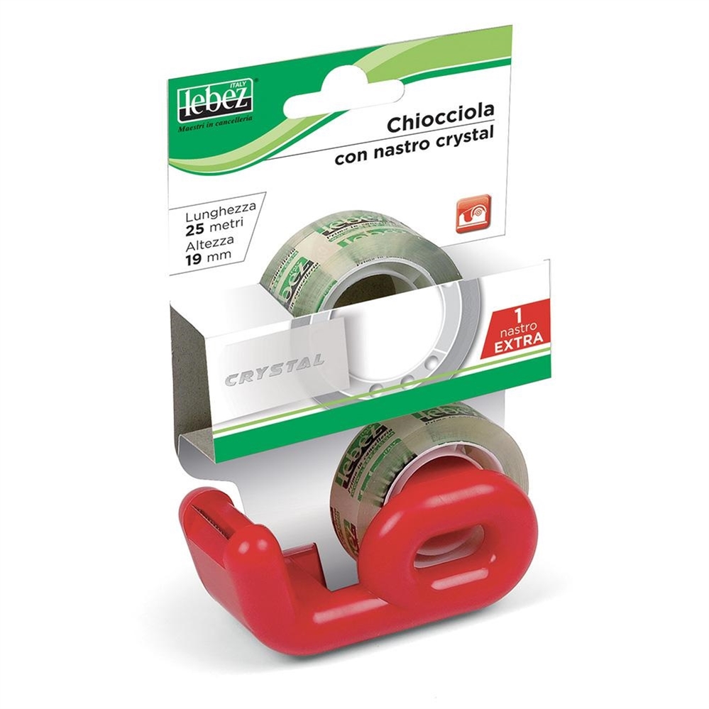 Lebez Dispenser per nastro adesivo 15x33 m + 2 nastri