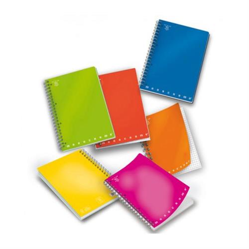PIGNA Monocromo Quaderno spiralato A5 a righe, fogli forati