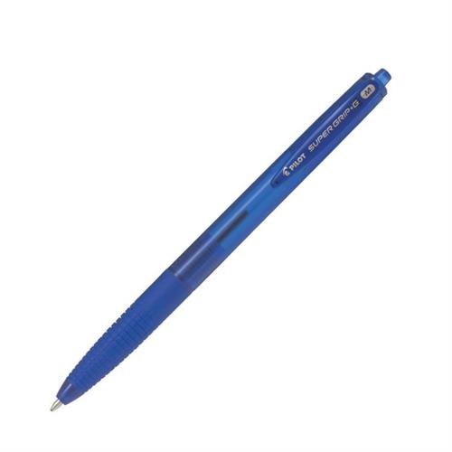 Pilot super grip g penna a scatto, punta media 1mm, blu