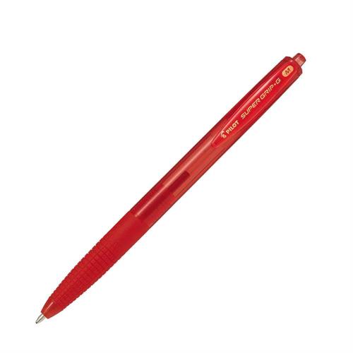 Pilot super grip g penna a scatto, punta media 1mm, rosso