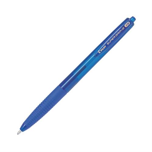 Pilot super grip g penna punta extra 1.6mm, a scatto, blu