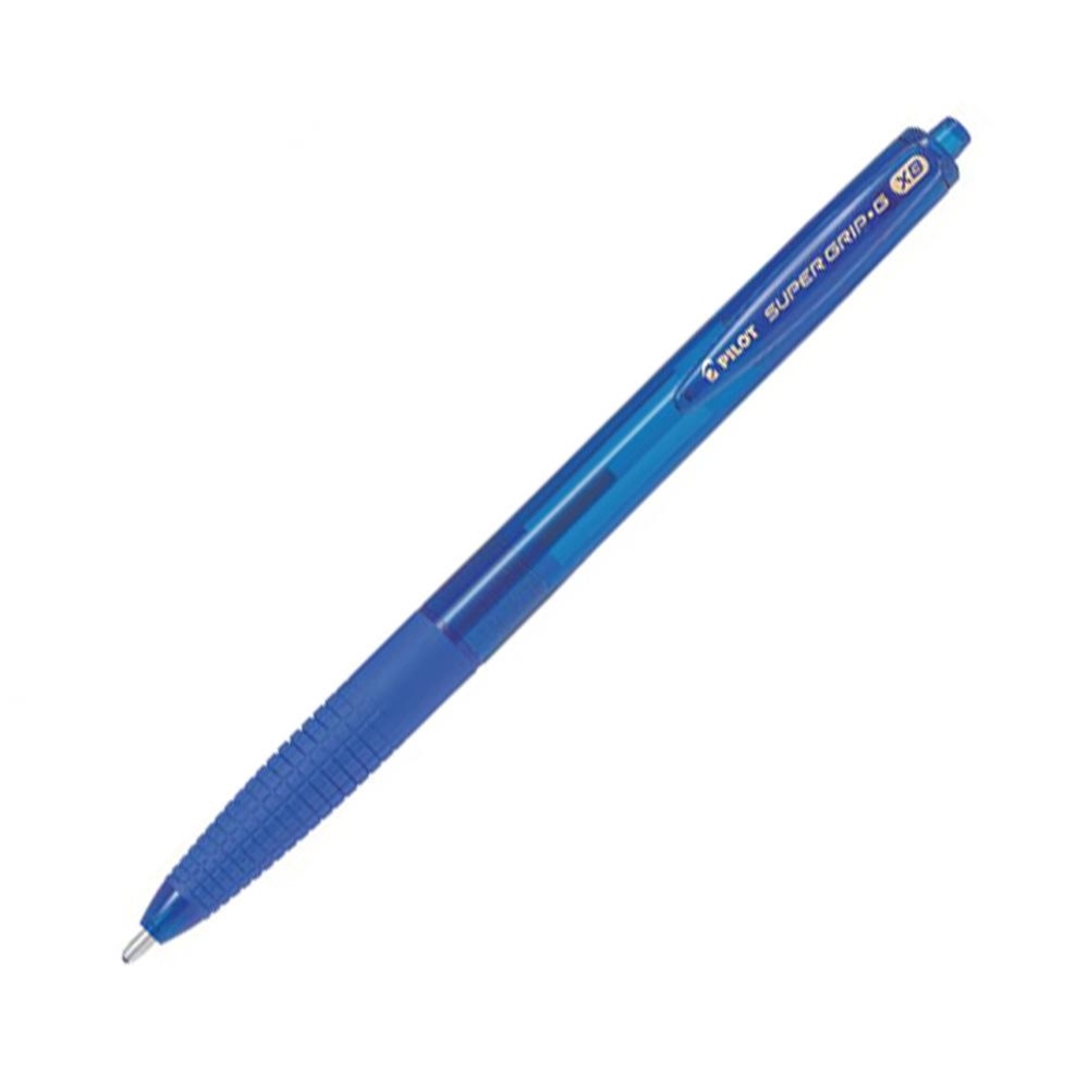Pilot super grip g penna punta extra 1.6mm, a scatto, blu