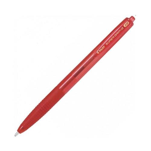 Pilot super grip g penna punta extra 1.6mm, a scatto, rosso