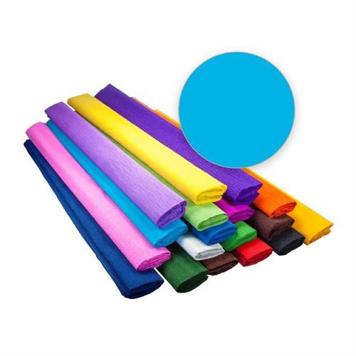 Wiler Carta Crespa, 50x250 cm, 60 gr/m2, Azzurro