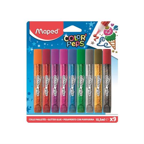 Maped Colla glitter 10.5 ml, 9 pezzi