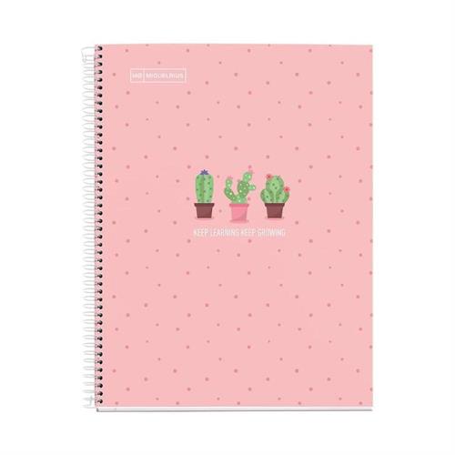 Miquelrius Quaderno spiralato a righe 80pg, 90gr, rosa