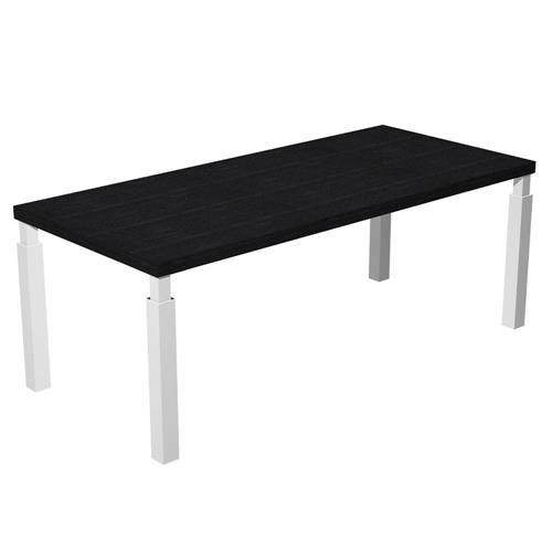 Scrivania direzionale 180x90x74h cm, piano nero frassino