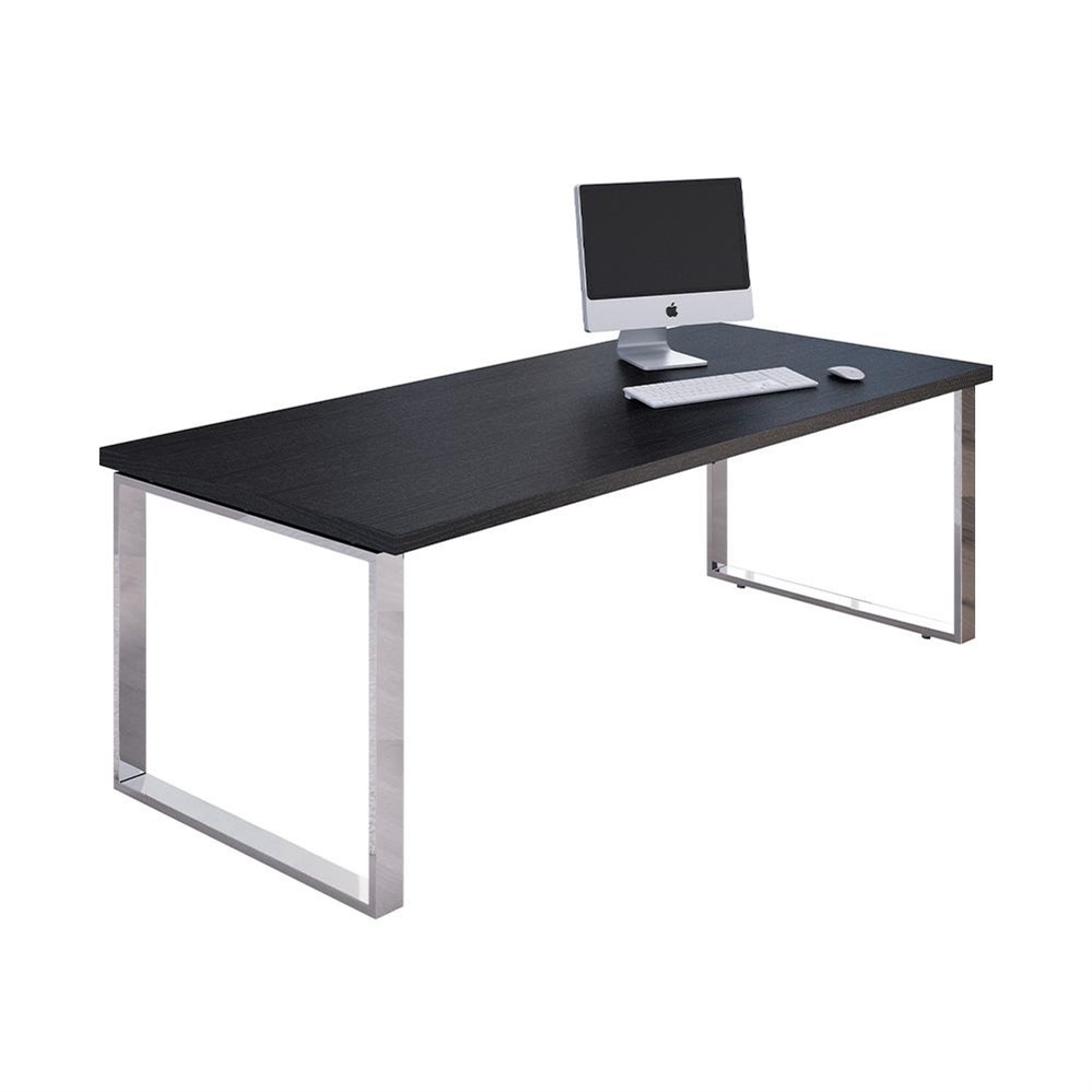Scrivania direzionale 180x90x74h cm gamba ad anello, Nero