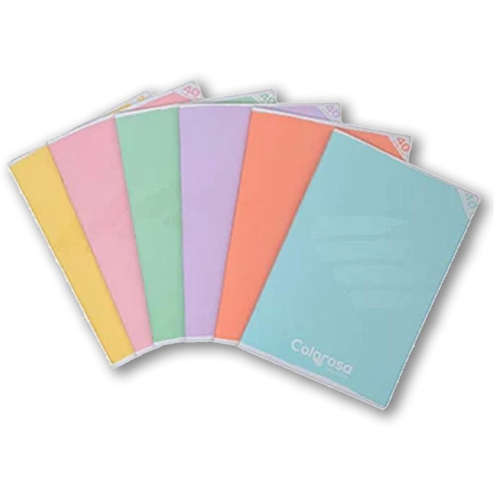 Colorosa Super MaxiQuaderno a quadretti Pastel da 5mm,28 fogli 80gr