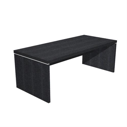 Scrivania Pannellata 180x90x74h cm, Nero frassino