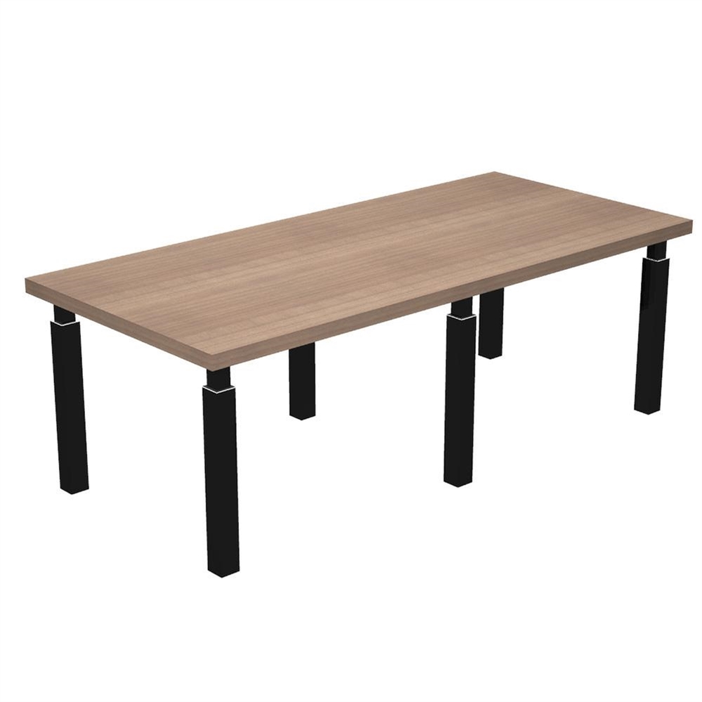 Tavolo Riunioni 220x100x74h cm piano Ciliegio, gambe nere