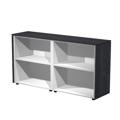 Libreria Mobile basso a giorno 162,8x43x81,4h cm Nero