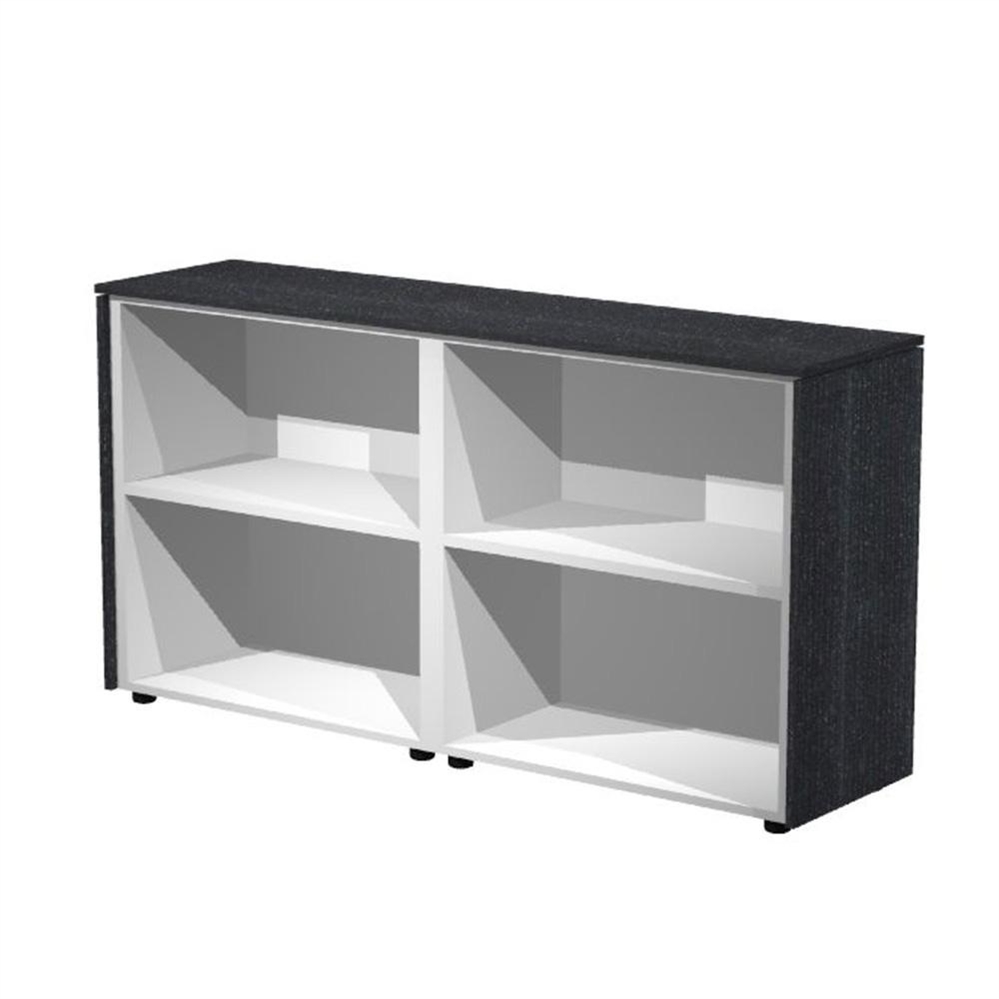 Libreria Mobile basso a giorno 162,8x43x81,4h cm Nero