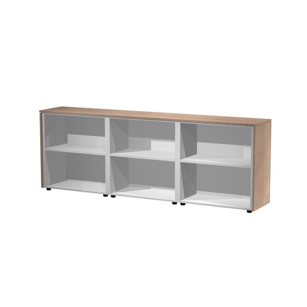 Libreria Mobile basso a giorno 242,8x43x81,4h cm Ciliegio
