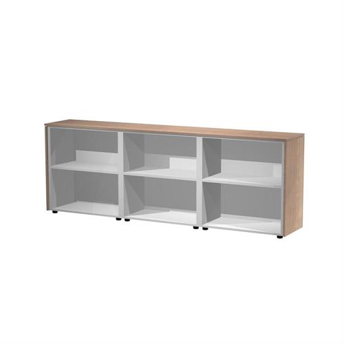 Libreria Mobile basso a giorno 242,8x43x81,4h cm Ciliegio