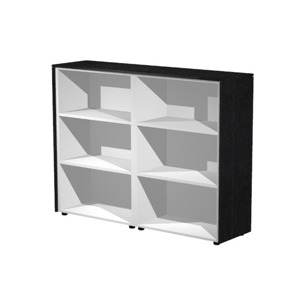 Libreria Mobile a giorno 162,8x43x119,8h cm, Nero