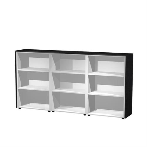 Libreria Mobile a giorno 242,8x43x119,8h cm, Nero
