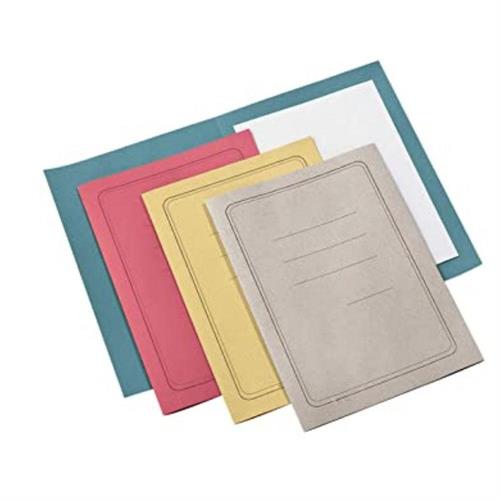 Brefiocart Cartellina a 3 lembi con stampa, Rosso, 50 pz