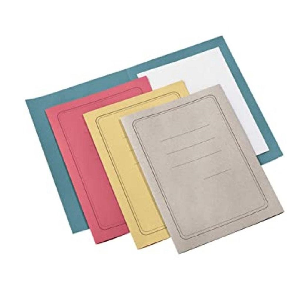 Brefiocart Cartellina a 3 lembi con stampa, Rosso, 50 pz