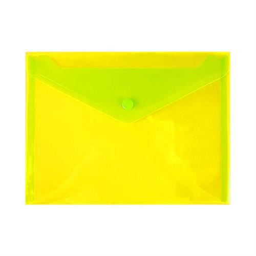 Nikoffice Buste con bottone, F.to A4, in ppl Giallo, 5 pezzi