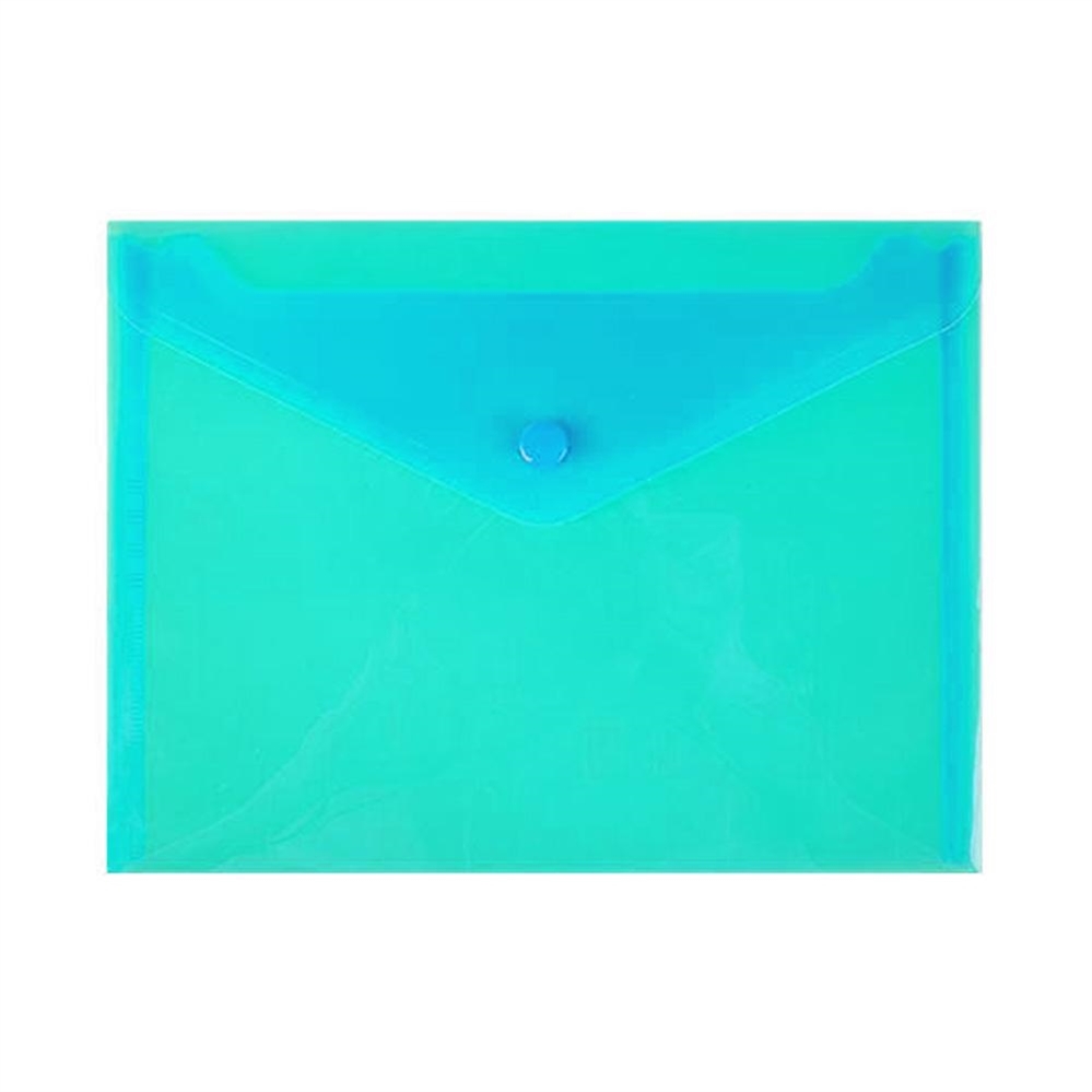 Nikoffice Buste con bottone, F.to A4, in ppl, Verde, 5 pezzi