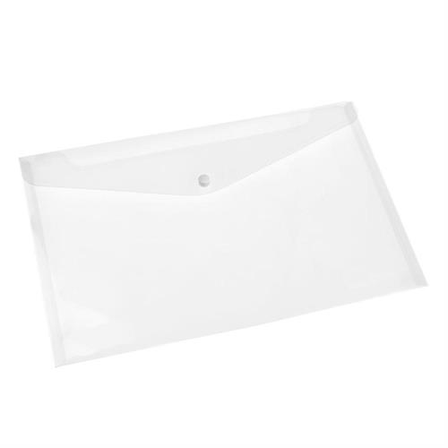Nikoffice Buste con bottone, in ppl, Trasparente, 5 pezzi