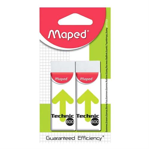 Maped Technic 600 Gomma bianca, 2 pezzi