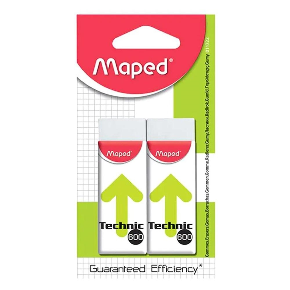 Maped Technic 600 Gomma bianca, 2 pezzi