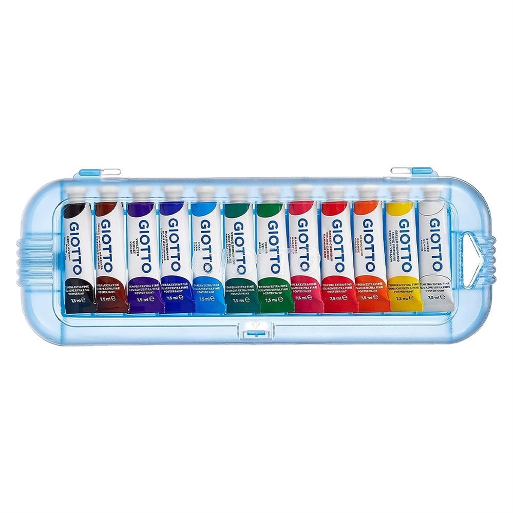 Giotto tubetti tempera 7.5 ml, confezione 12 colori