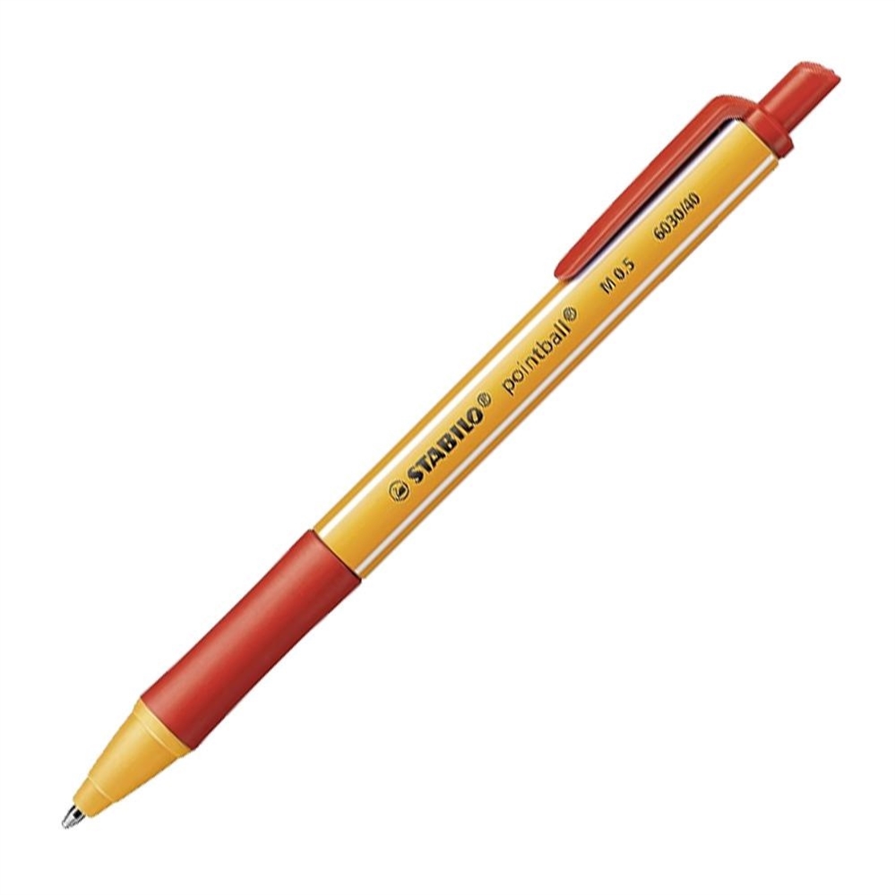 Stabilo Pointball Penna sfera a scatto CO2 Neutral, Rosso